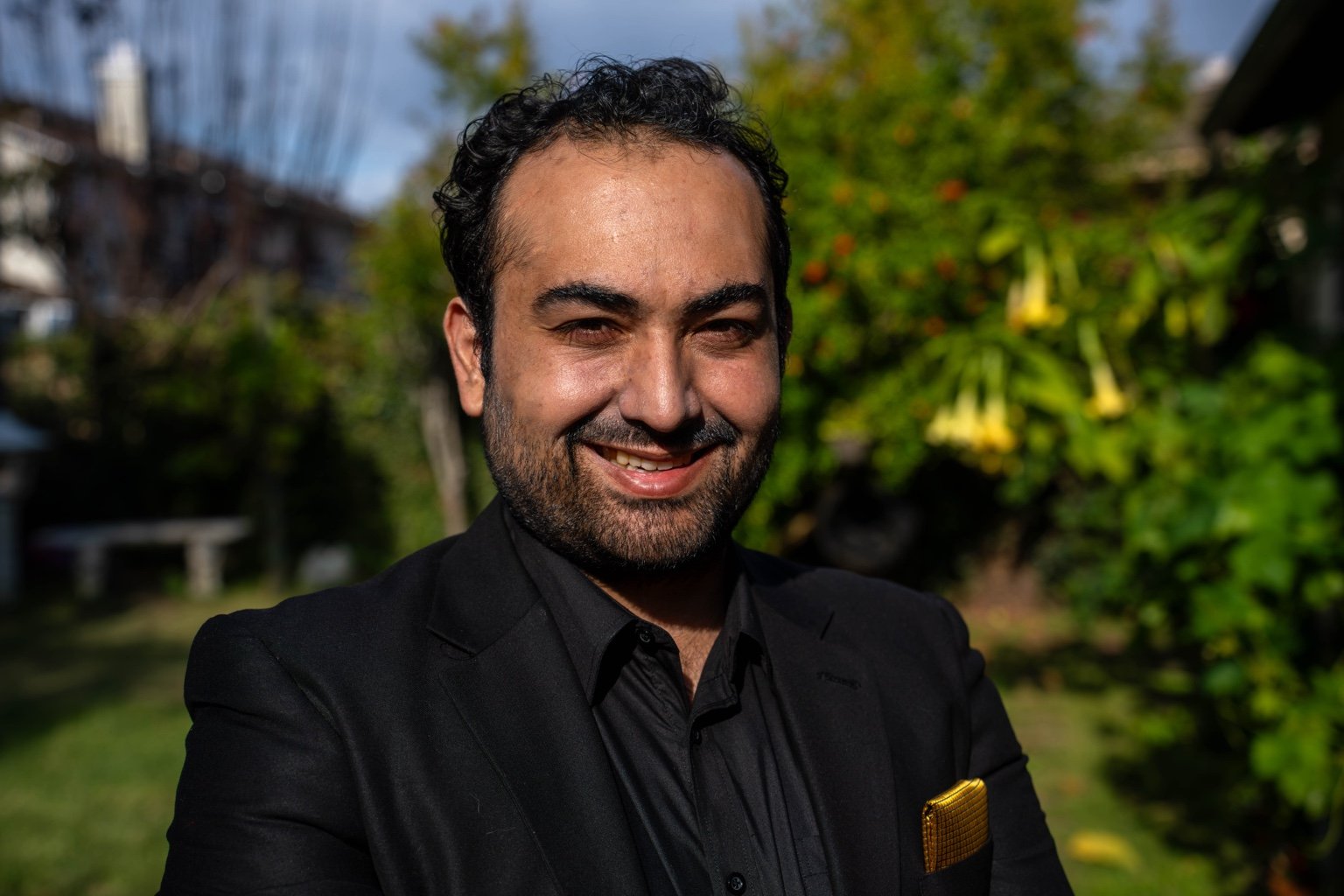 Sasan Samadzadeh hiking in the mountains